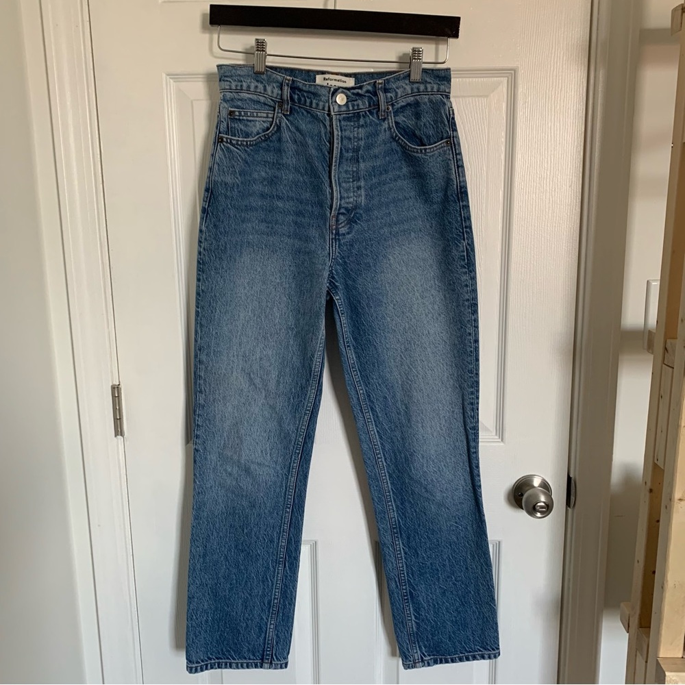 Reformation Cynthia High Rise Straight Jeans